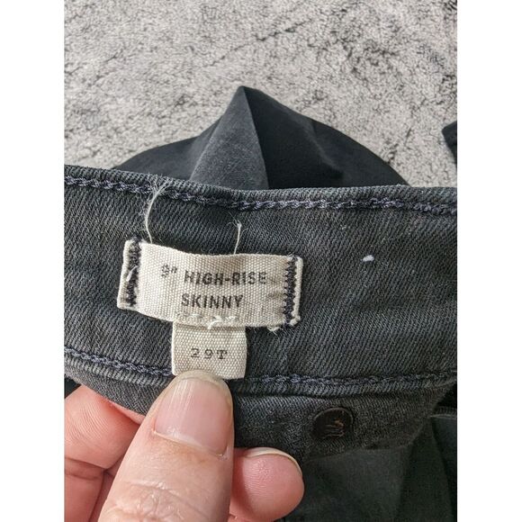 Madewell 9" High Rise Skinny Jeans Women's Size 29T Black - Picture 5 of 14